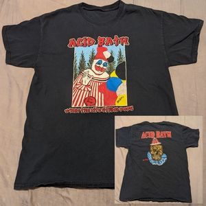 Large Acid Bath When the Kite Strings Pop Black Tee.